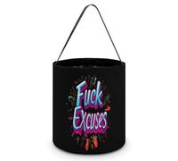 Fck Excuses Halloween Candy Tote Tricking Or Treating Bag Pumpkin Easter Eggs Bucket Best Party Gifts