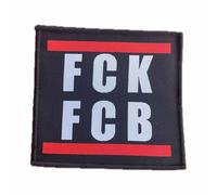 FCK FCB Sew-On / Iron-On Patch Against Bavaria Iron-On Patch, FCK FC from Bayern in Munich Iron-On Patches, Football Iron-On Patches, Funny Politics Satire, 10 x 10 cm (FCK FCB)