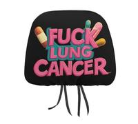 Fck Lung Cancer Car Headrest Covers Seat Universal Fit to All Model Accessories Headrests Protector