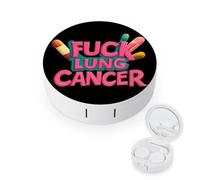 FCK Lung Cancer Contact Lens Case for Daily Travel