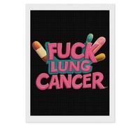 FCK Lung Cancer Diamond Art Painting for Home Wall Decor Adults Arts Crystal Points Kits Full Square Drill