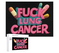 Fck Lung Cancer Funny Wooden Picture Puzzle Wood Jigsaw Creative Gift for Adults And Family Game