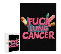 Fck Lung Cancer Funny Wooden Picture Vertical Version Puzzle Wood Jigsaw Creative Gift for Adults And Family Game