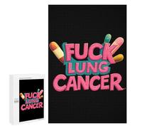 Fck Lung Cancer Funny Wooden Picture Vertical Version Puzzle Wood Jigsaw Creative Gift for Adults And Family Game