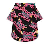 Fck Lung Cancer Pet Shirt Button Up Summer Clothes Breathable T-Shirt for Small Medium Dogs Cats