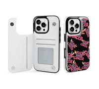 Fck Lung Cancer Phone Case Compatible with iPhone 16/16 Plus/16 Pro/16 Pro Max/ 16 E/16 SE4 Flip Protective Cover with Card Holder