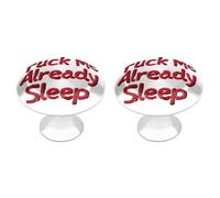 FCK Me Already Sleep Cute Drawer Handles Colorful Drawers Knobs Stainless Steel Round Design for Kitchen Cabinets Dressers