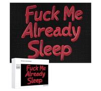 Fck Me Already Sleep Funny Wooden Picture Puzzle Wood Jigsaw Creative Gift for Adults And Family Game