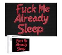 Fck Me Already Sleep Funny Wooden Picture Puzzle Wood Jigsaw Creative Gift for Adults And Family Game