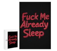 Fck Me Already Sleep Funny Wooden Picture Vertical Version Puzzle Wood Jigsaw Creative Gift for Adults And Family Game