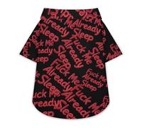 Fck Me Already Sleep Pet Shirt Button Up Summer Clothes Breathable T-Shirt for Small Medium Dogs Cats