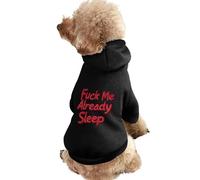 Fck Me Already Sleep Pet Suit with Hat Dog Hoodie Warm Clothes Comfort Sweatshirt Cute Outfit for Cat Puppies