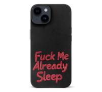 Fck Me Already Sleep Phone Case Compatible with iPhone 14/14 Plus/14 Pro/14 Pro Max Flip Protective Cover with Card Holder