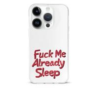 Fck Me Already Sleep Phone Case Compatible with iPhone 14/14 Plus/14 Pro/14 Pro Max Flip Protective Cover with Card Holder