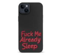 Fck Me Already Sleep Phone Case Compatible with iPhone 14/14 Plus/14 Pro/14 Pro Max Flip Protective Cover with Card Holder