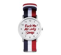 FCK Me Already Sleep Wrist Watches with Scale for Men Women Casual Braided Strap Easy Reader for Work Workout