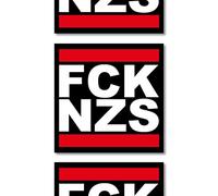 FCK NZS UV Protected Stickers for Outdoor and Indoor Use 9 cm x 9 cm Political Left Sticker Set Pack of 50