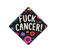 Fck Off C-ancer Car Air Freshener Aromatherapy Tablets Hanging Scented Cards for Rooms Bathrooms Wardrobe Rhombus