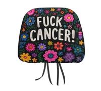 Fck Off C-ancer Car Headrest Covers Seat Headrests Protector Universal Fit to All Model Accessories 2 PCS
