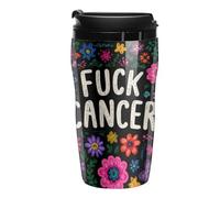 FCK Off C-ancer Insulated Tumblers with Lid Double-Wall Coffee Cup Cute Travel Mug Reusable for Hot/Ice Drinks