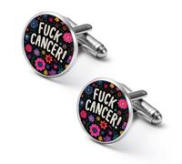 Fck Off C-ancer Men's Cufflinks Alloy Cuff Link Classic Shirt Accessories for Party Business Wedding