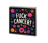 Fck Off C-ancer Square Badge Pin Metal Memorial Brooch Button Lapel Pins for Backpack Wedding