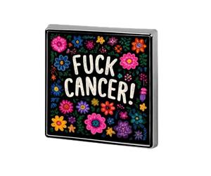 Fck Off C-ancer Square Badge Pin Metal Memorial Brooch Button Lapel Pins for Backpack Wedding