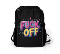 Fck Off Drawstring Backpack Dry And Wet Separation Sport Travel Beach Gym Sack String Yoga Bag