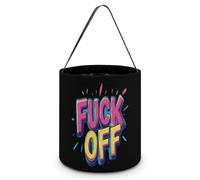 Fck Off Halloween Candy Tote Tricking Or Treating Bag Pumpkin Easter Eggs Bucket Best Party Gifts