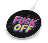 Fck Off Wireless Charger Pad 10W Max Compatible with iPhone Portable Fast Charging Station