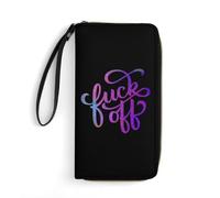 FCK Off Women's Clutch Wallet Bifold Wristlet Long Purse Card Holder Handbag