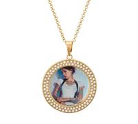 Fck The Love Personalized Necklace Pendant Alloy with Diamond Golden-style