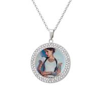Fck The Love Personalized Necklace Pendant Alloy with Diamond Silver-style