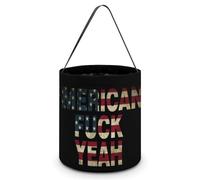 Fck Yeah Vintage U.S. Flag Halloween Candy Tote Tricking Or Treating Bag Pumpkin Easter Eggs Bucket Best Party Gifts