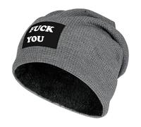 Fck You Beanie Hats Winter Warm Skull Pullover Cap Cozy Knit Cap for Men And Women Gifts