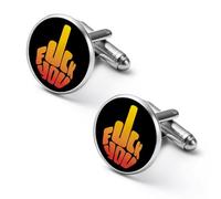 Fck You Middle Finger Shirt Cufflinks for Men Cuff Links Tie Father Husband Wedding Business 2.0cm