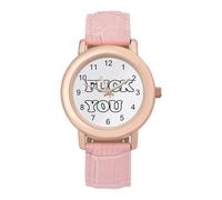 FCK You Women's Custom Watch Fashion Soft Strap Wristwatches Gifts for Birthdays Valentine's Day