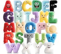 FCLEIH 26Pcs Cute Alphabet Lore Plush, Letter Initial Pillows Decorative Initial Letter Shaped Throw Pillows for Bed Couch, Letter Pillows English Alphabet A to Z for Sofa Bedroom Living Room Decor