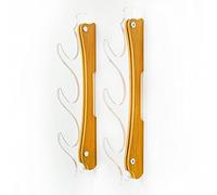 Fclieng Katana Wall Stand Clear-Acrylic Weapon Holder, Sword Wall Mount Samurai Sword Rack Adjustable Lightsaber Sword Hook Display Stand (Yellow-3 Tier)