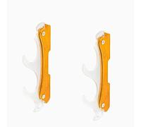 Fclieng Katana Wall Stand Clear-Acrylic Weapon Holder, Sword Wall Mount Samurai Sword Rack Adjustable Lightsaber Sword Hook Display Stand (Yellow-2 Tier)