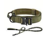 FCLSVOQZ Dog Training Collar Adjustable Tactical Collar And Leash Set Control Handle Pet Lead Collar Compatible With Small Big Dogs(Green Set,XL)