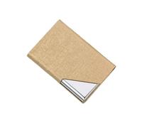 FCLSVOQZ Luxury Wallet with Magnetic PU Leather Business Office Credit Card Holder Compatible with Women Men Fashion Brand Metal Aluminum Card Case(Gold)