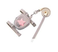 FCLSVOQZ Traction Rope, Harness, Backpack, Dog Leash, Chest-mounted Dog Chain, Cat Rope, Compatible With Small Dogs(Gray,Big)