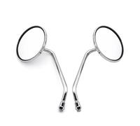 FCLSVOQZ Universal 10mm Motorcycle Rearview Mirrors Scooter Chrome Round Side Mirror Compatible With Suzuki GN 125 Yamaha Jog BWS BWS 100 125 Vino