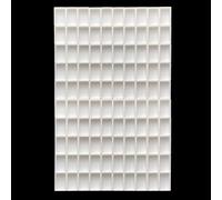 FCLUB 100 Pcs Empty Watercolor Paint Pans with Flat Bottom - Full Pans, 3ml White Plastic Pans for Metal Watercolor Tins, Perfect for DIY Custom Palette, Repacking Solid & Homemade Watercolors