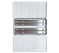 FCLUB Empty Watercolor Tins Palette Paint Case Large Watercolor Palette Box Metal Tin - Will Hold 48 Half Pans or 28 Full Pans