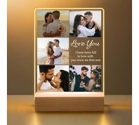 FCLYDER Custom Acrylic Song Plaque Picture Frame, Personalized Song Plaque with Picture, Christmas Valentines Gifts for Couples with Girlfriend Boyfriend Photo