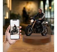 FCLYDER Custom Cartoon Style Character Photo Ornament Acrylic Plaque Desktop Decoration Standing Plaque for Couple Wedding Family Anniversary Birthday Gifts (Style 3)