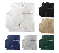 FCLYDER Custom Embroidered Roman Numeral Hoodie for Couples - Matching Anniversary Date & Initials Sweatshirt - Personalized Gifts for Him/Her, Valentine's Wedding Engagement Gift