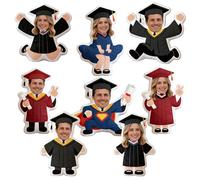 FCLYDER Custom Face Pillow - Personalized Graduate Photo 3D Double-Sided Plush Pillow - Graduation Gift for Masters, College, PhD - Funny Graduation Plush for University Graduates (Graduation)